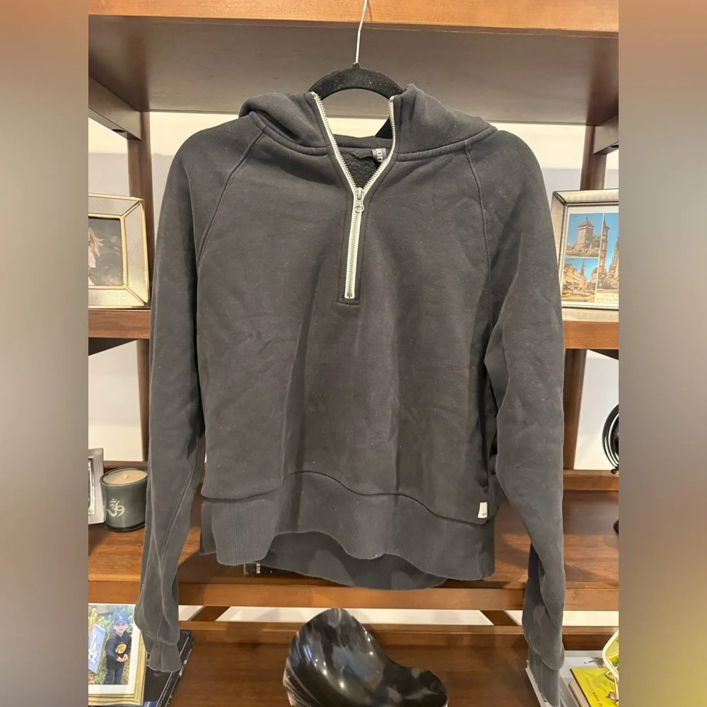 Vuori Restore 1/2 Zip Hoodie - Washed Black - Picture 2 of 5